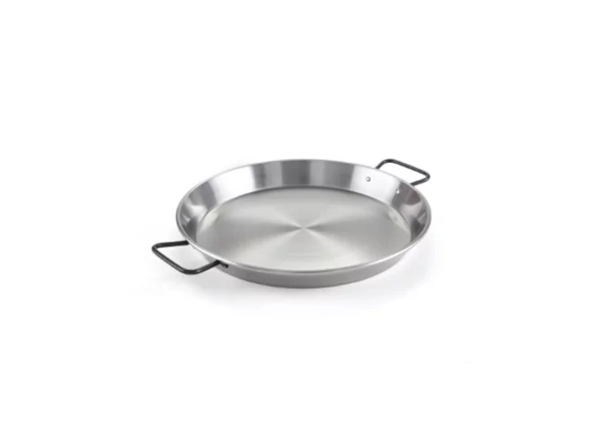 Poêle à paella metal poli induction D400xH50mm