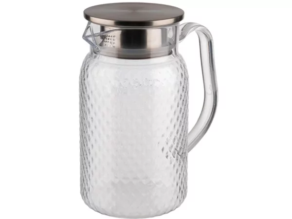 Pitcher plastic with inox lid D115xH240mm 1.8L