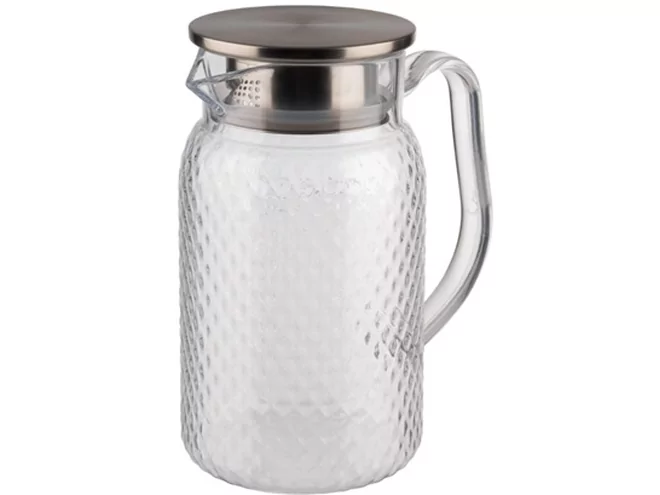 Karaf kunststof met inox deksel D115xH240mm 1.8L