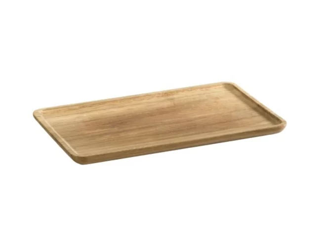 Rectangular tray wood acacia 290x180mm 6pcs/box