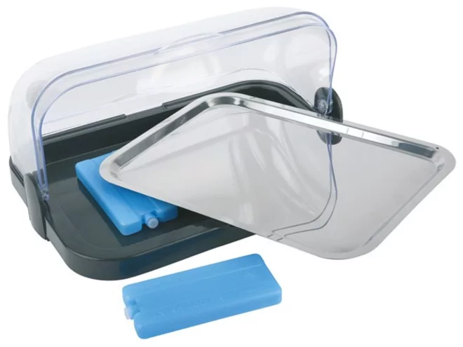 Roll top Buffet showcase black H210x470x320m