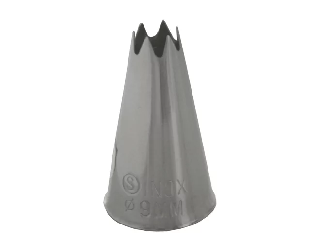 Spuitje inox gebekt 9mm